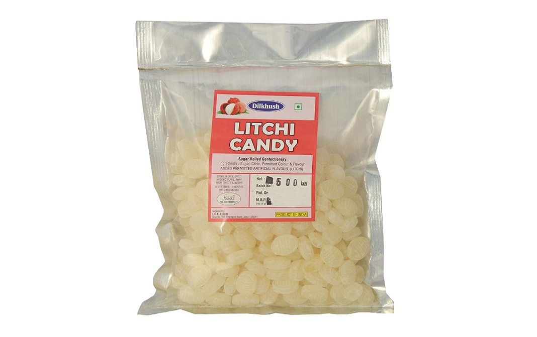 Dilkhush Litchi Candy    Pack  500 grams